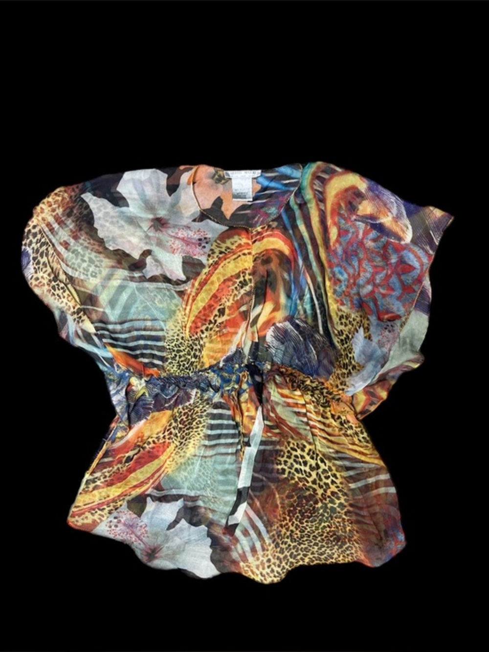 Vintage Early 2000s Alberto Makali Sheer Tunic Top